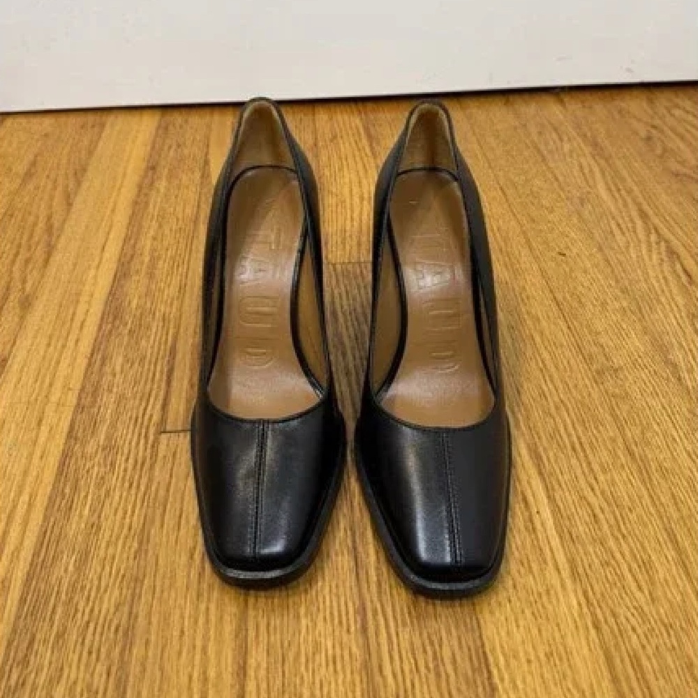 Staud Women's Heels Paz Pump Black Block Heel Pointed Toe 36